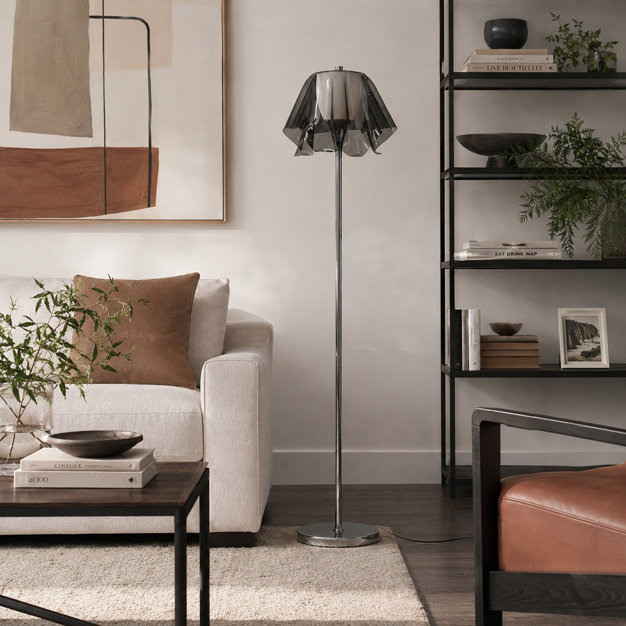 Bauhaus Acrylic Flower Floor Lamp for Living Rooms