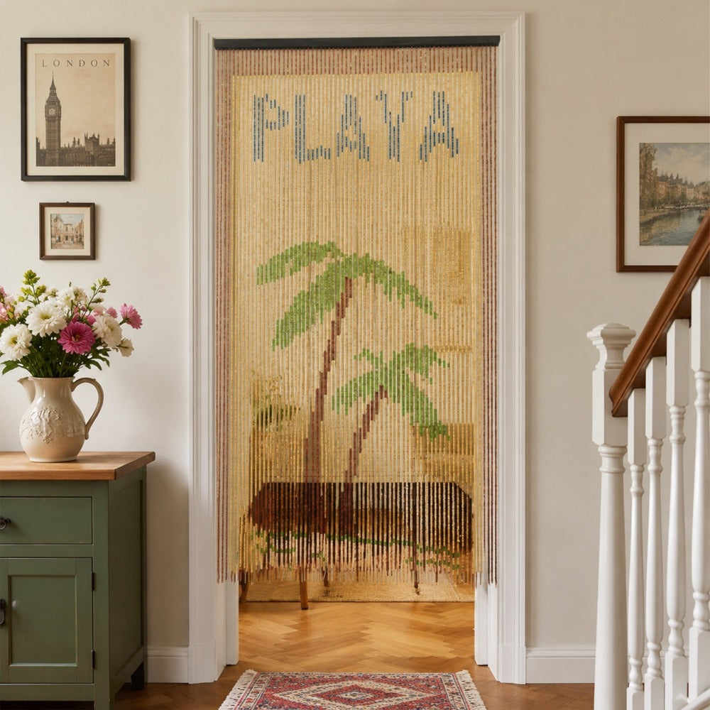 Bohemian Wooden Beaded Door Curtain