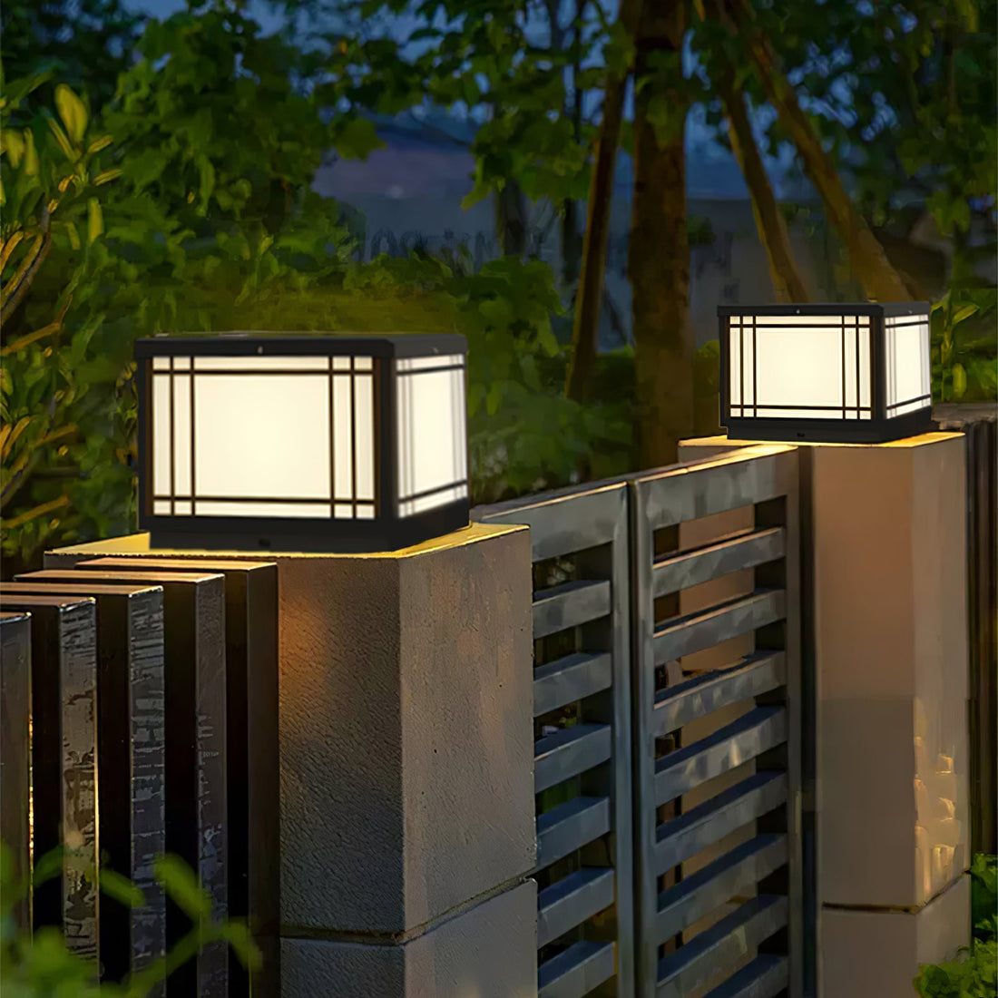 Solar Cube Laterne Außenlampe - Moderne Garten &amp; Terrasse Ambientebeleuchtung