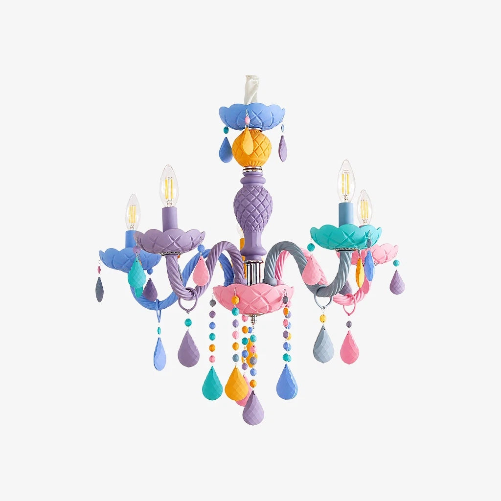 Colorful Metal Kids Room Chandelier for Bedroom