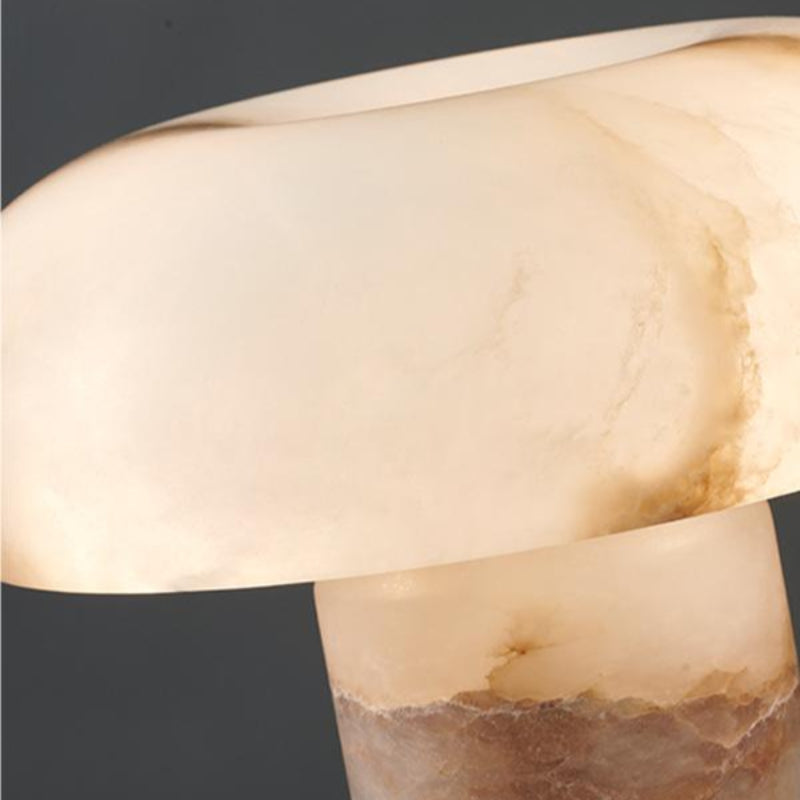Natural Alabaster Stone Texture Mushroom Table Lamp