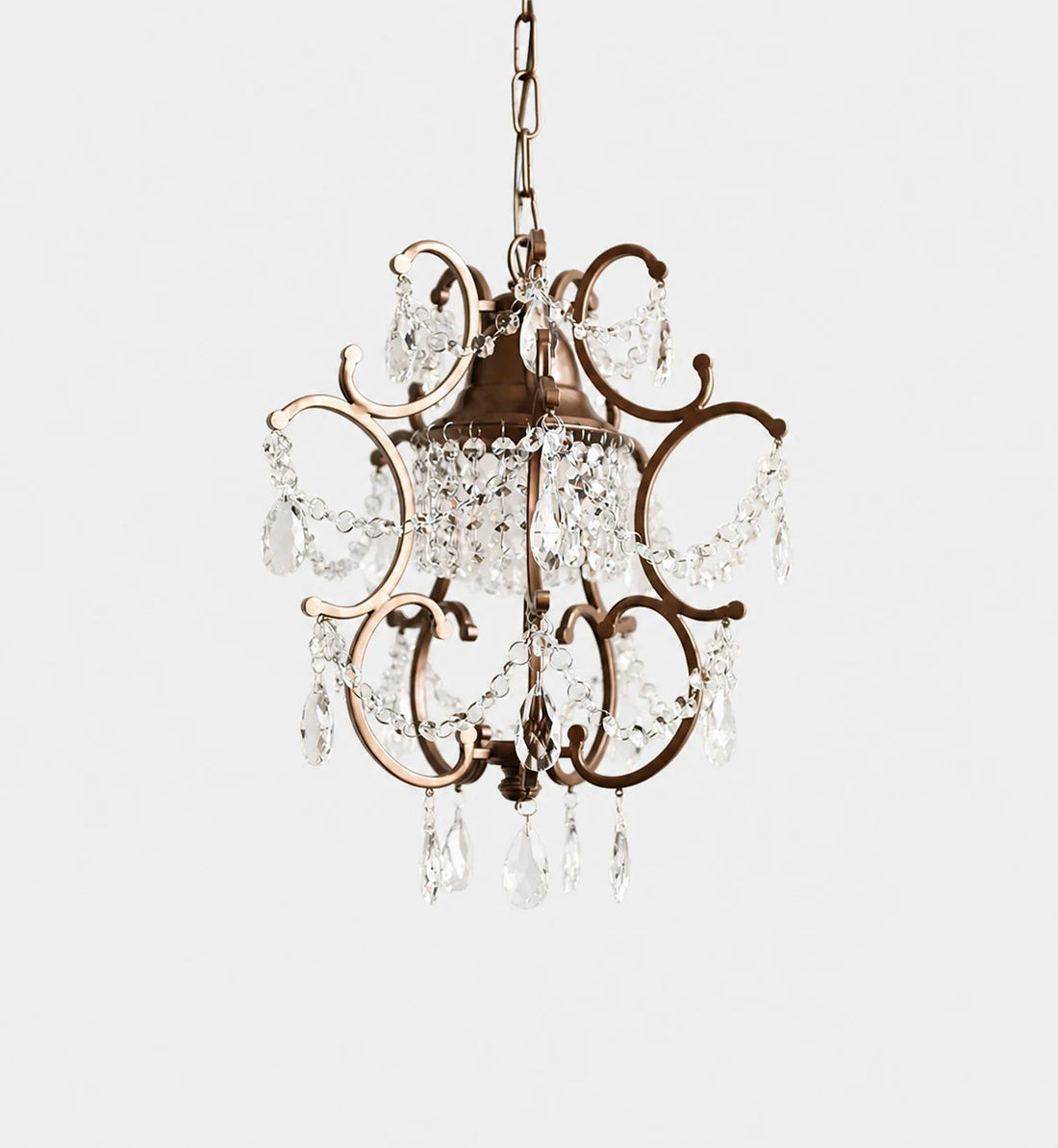 Clear crystal pendant light