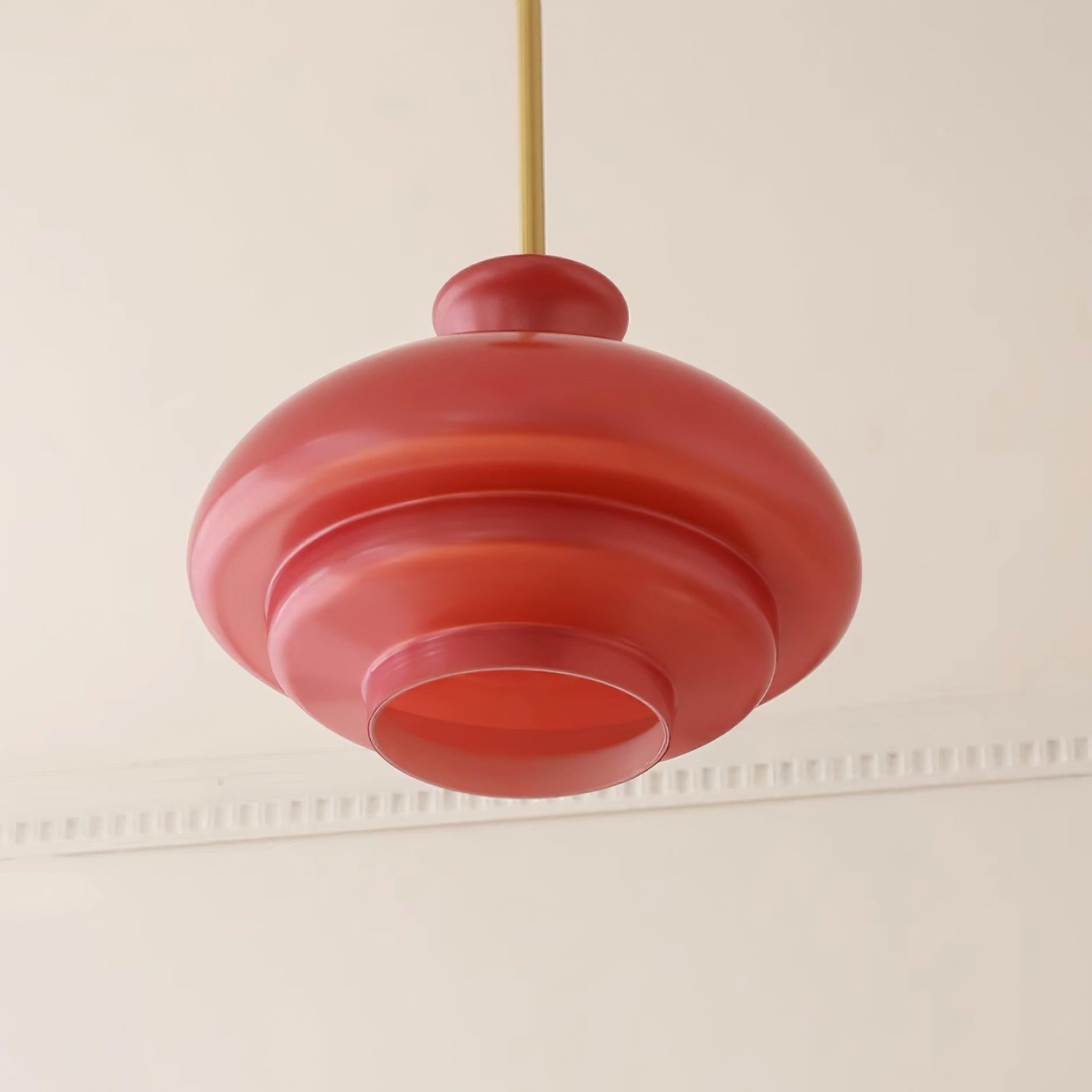HaloVita Sculptural Glass Pendant Lamp - Bauhaus Bowl Shape Lighting for Living Areas