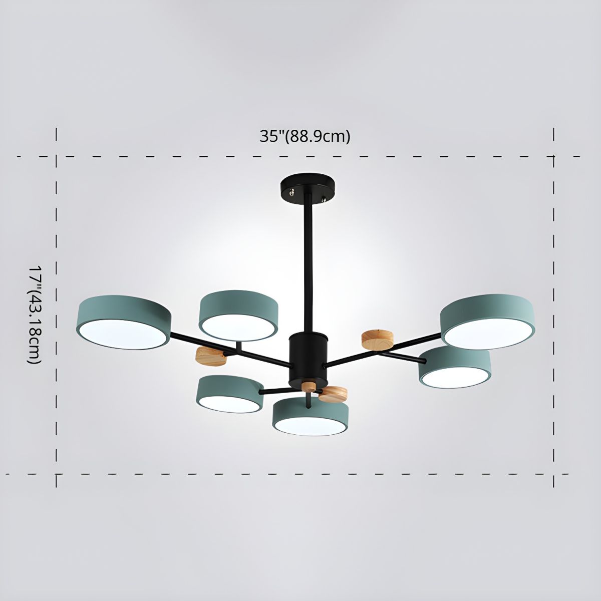 Moderner Acryl-Kronleuchter - Lampe mit mehreren Lampenköpfen für das Wohnzimmer
