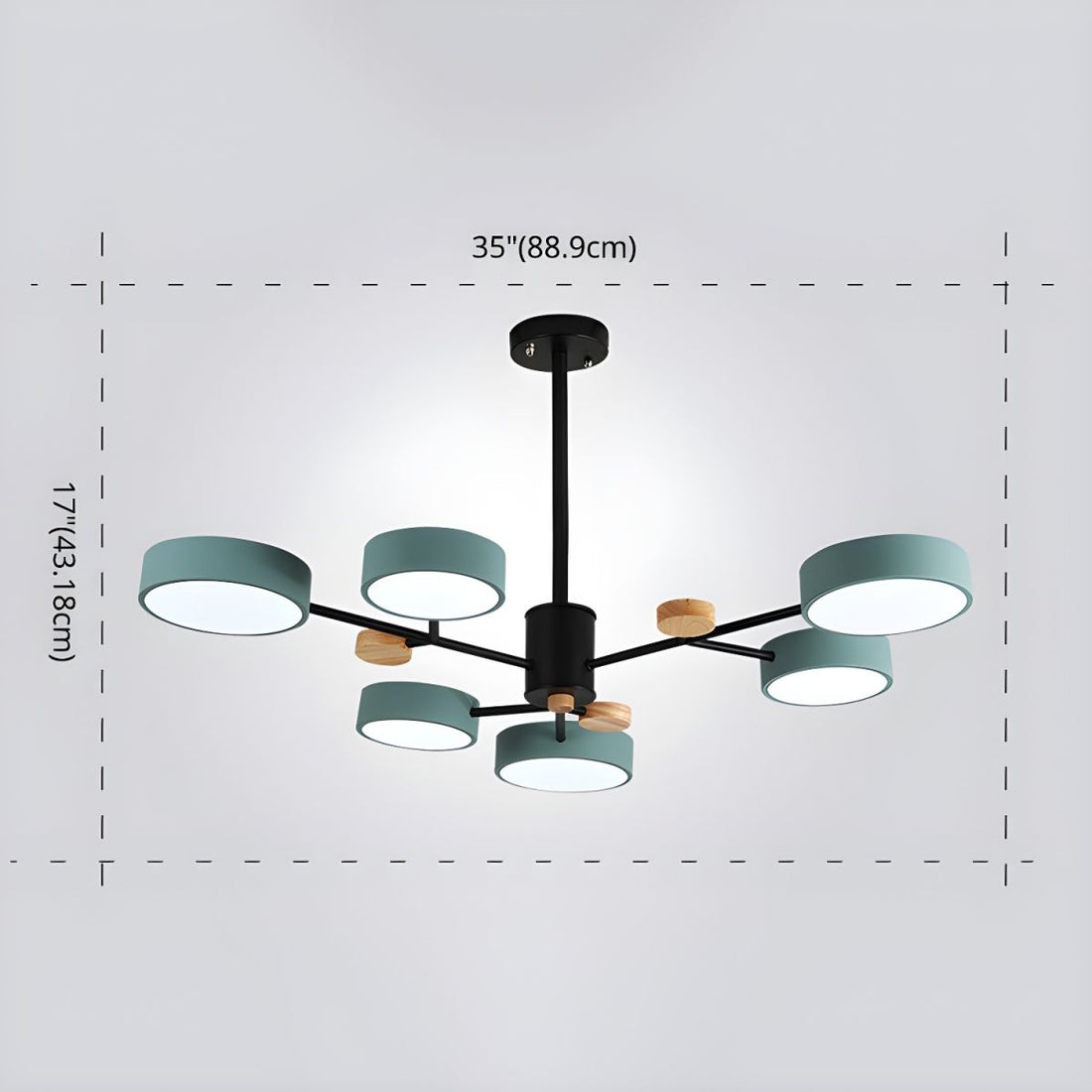 Modern Acrylic Chandelier - Multiple Lamp Heads Lamp for Living Room
