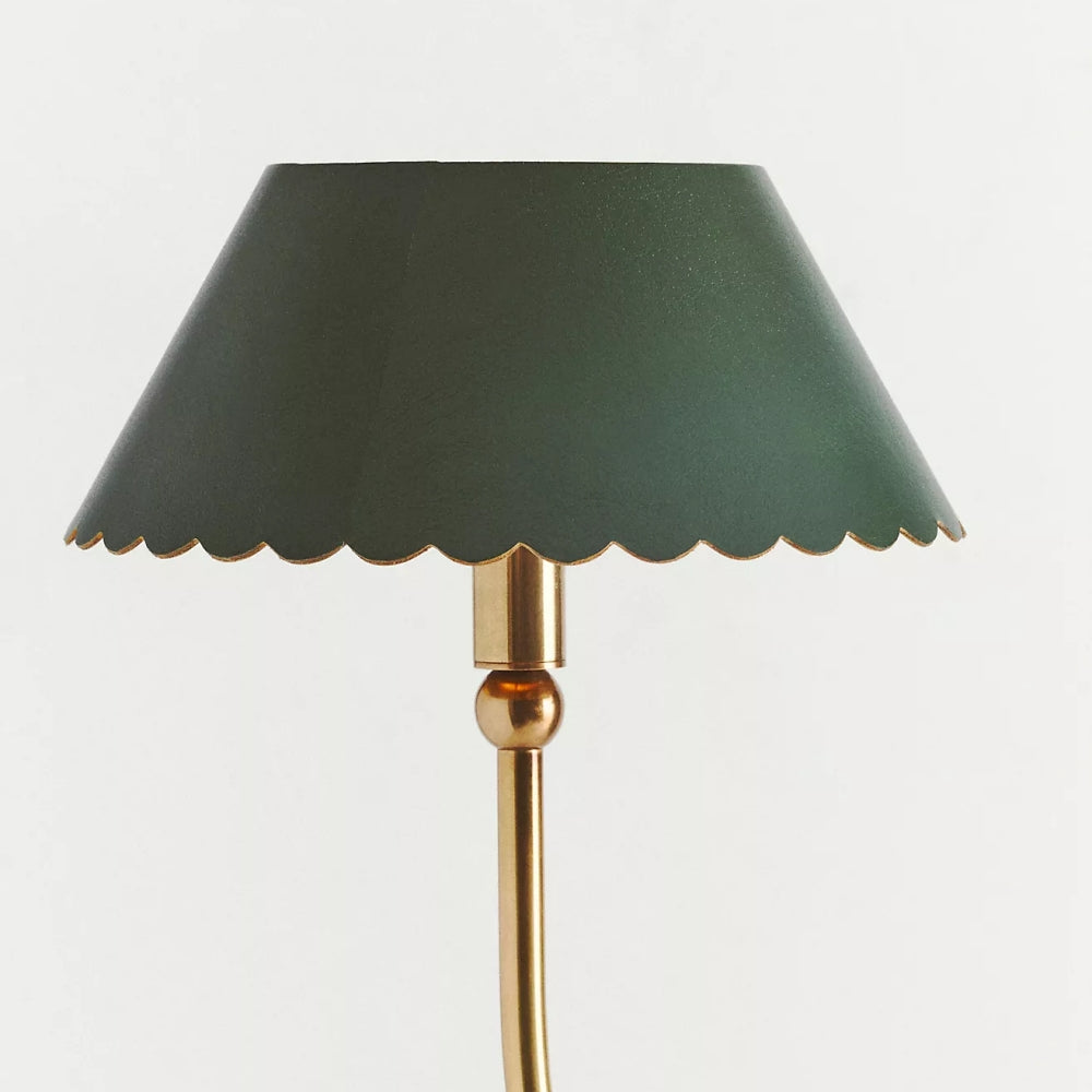 Foldray Scalloped Linear Chandelier - Leather Style for Dining Room