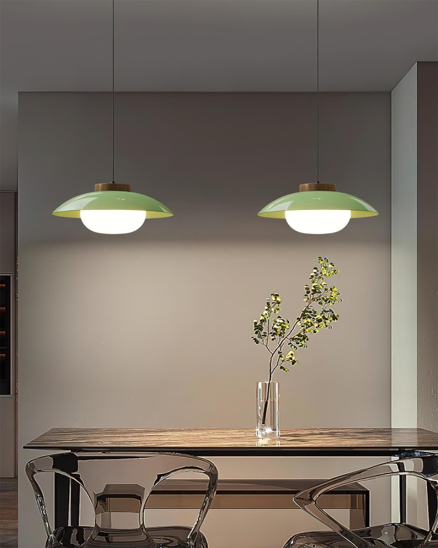 Saucer Plastic Plug-In Pendant Lamp