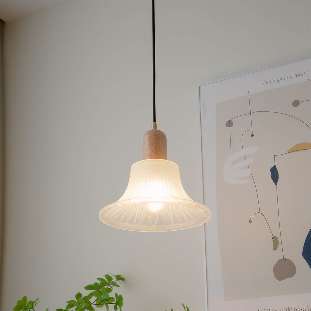 Retro Glass Pendant Light - Creative Bedroom Lighting Vintage
