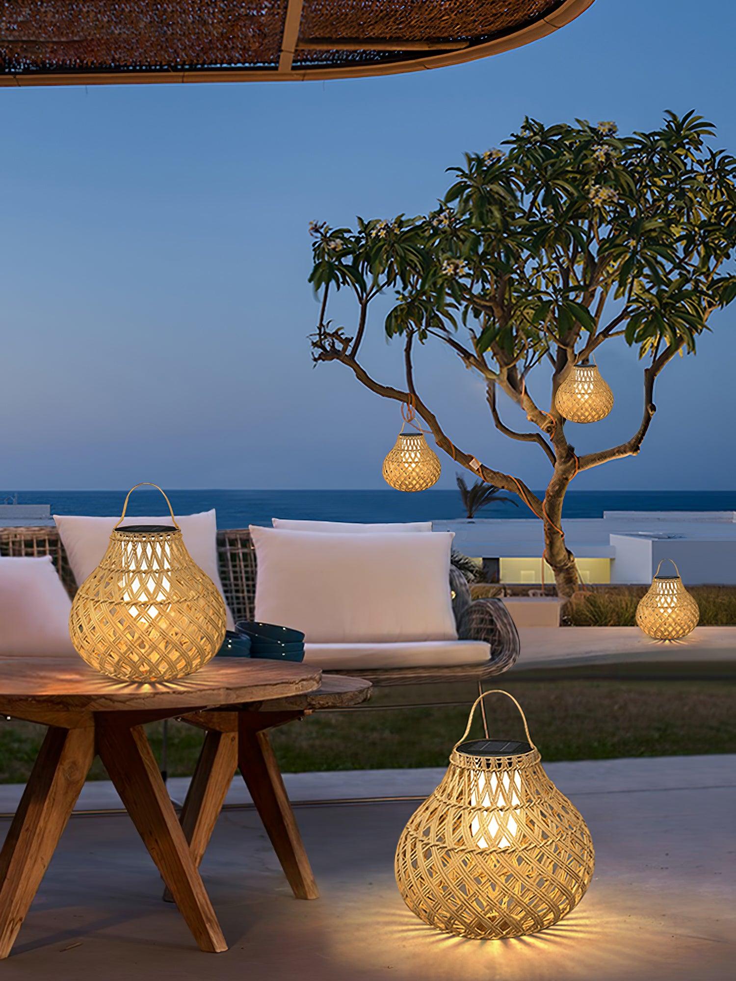 Woven Sphere Lantern Outdoor Lamp - Solar Outdoor Lamp Great