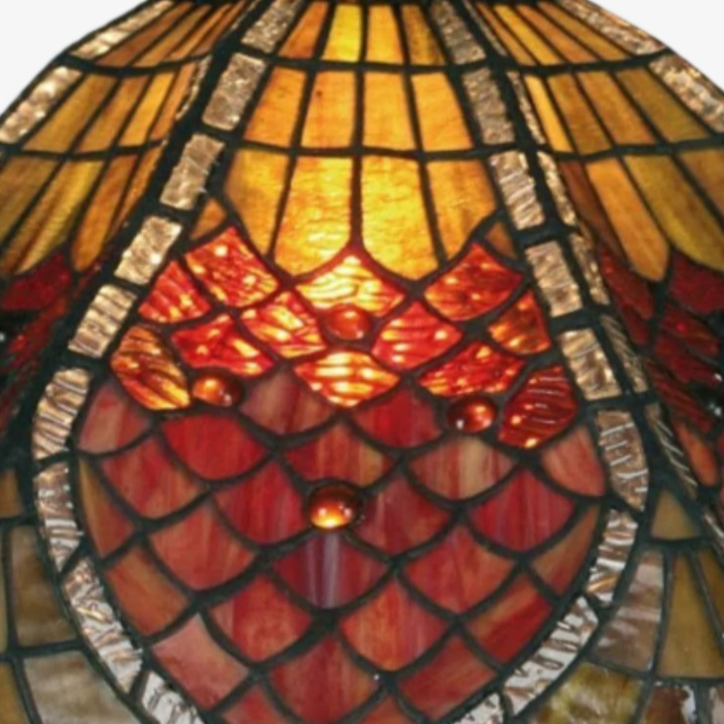TF Orsino Decorative Tiffany Style Floor Lamp - Artistic Stained Glass Lamp for Bedroom