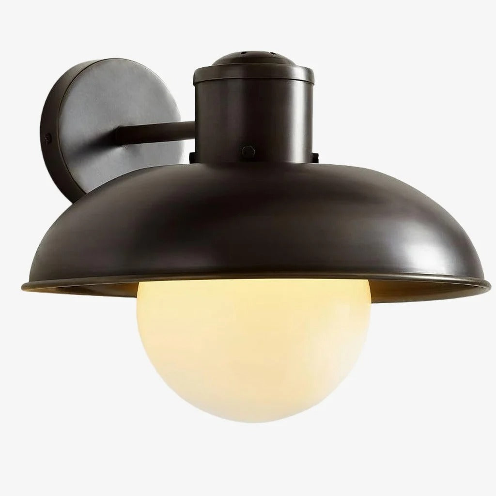 Cordax Industrial Modern Wall Lamp – Soft Opal Glass Glow for Hallway or Bedroom