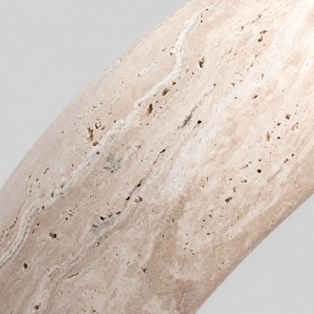 Natural yellow travertine stone grain close detail
