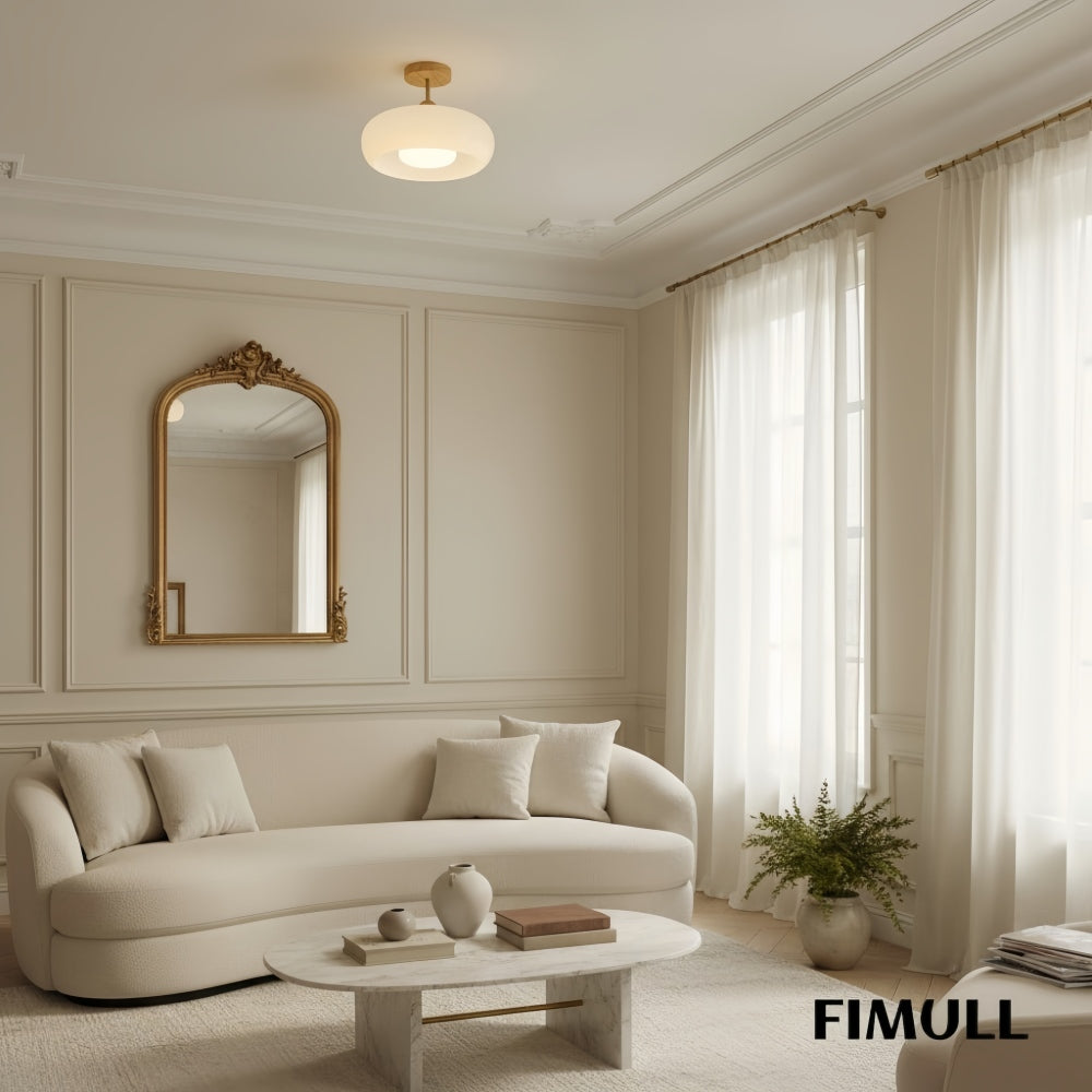 Bauhaus Disc Ceiling Lamp with Sculptural Silhouette for Interiors