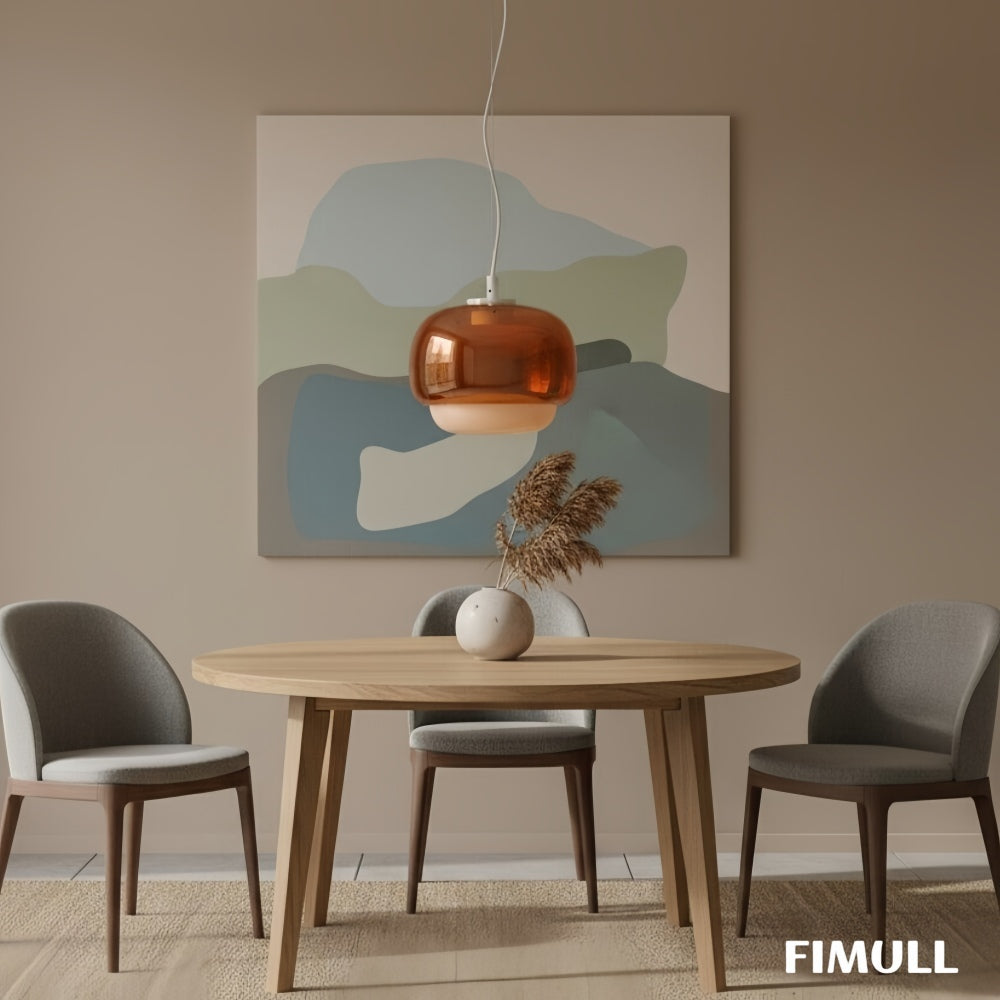 Clinco Mushroom Glass Pendant Light – Retro Modern Dining Room