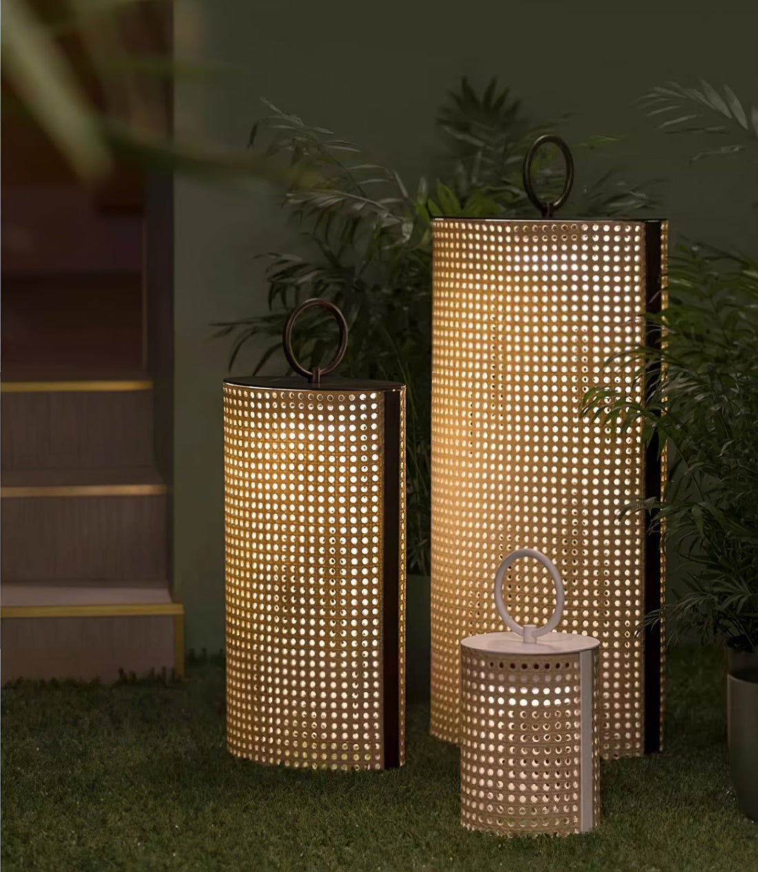 Solar-Laternenlampe für den Außenbereich – tragbares, elegantes Licht für Terrasse und Garten