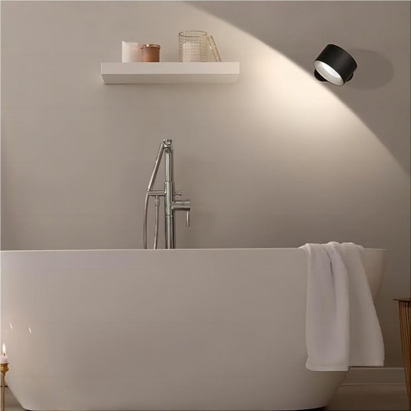 Drehbare industrielle Wandlampe mit USB-Ladefunktion