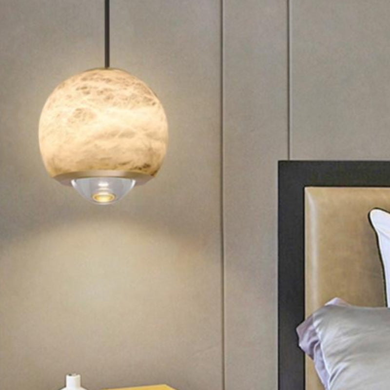 New Chinese Classical Round Joyc Alabaster Pendant Lamp