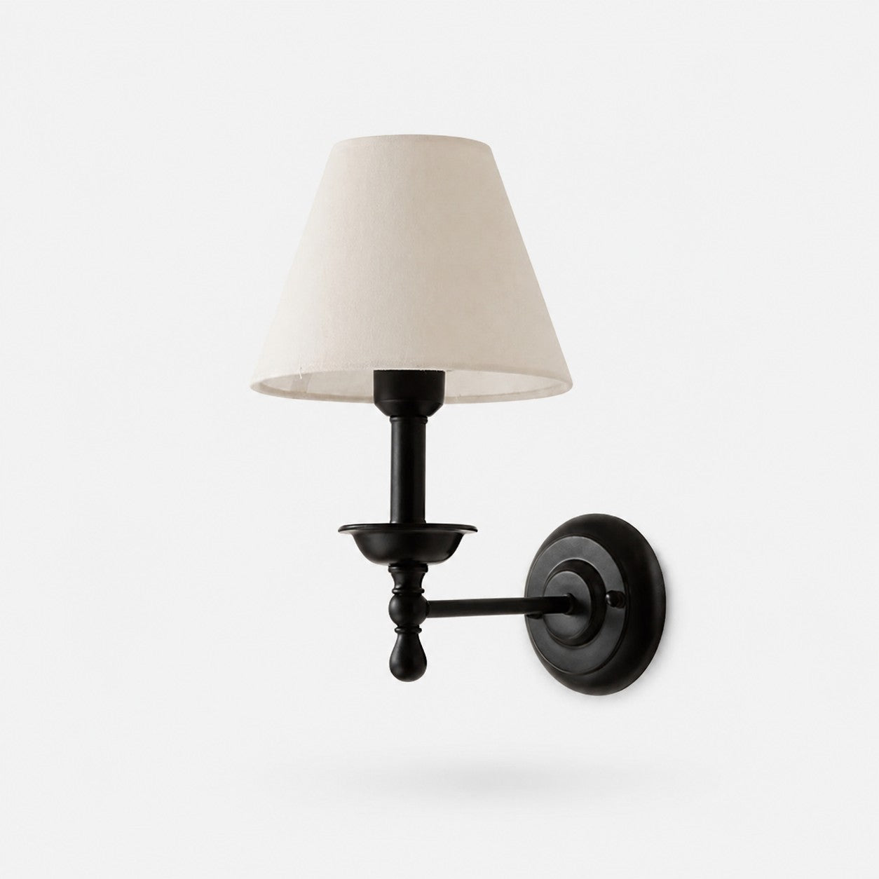 Vintage Fabric Shade Wall Sconce