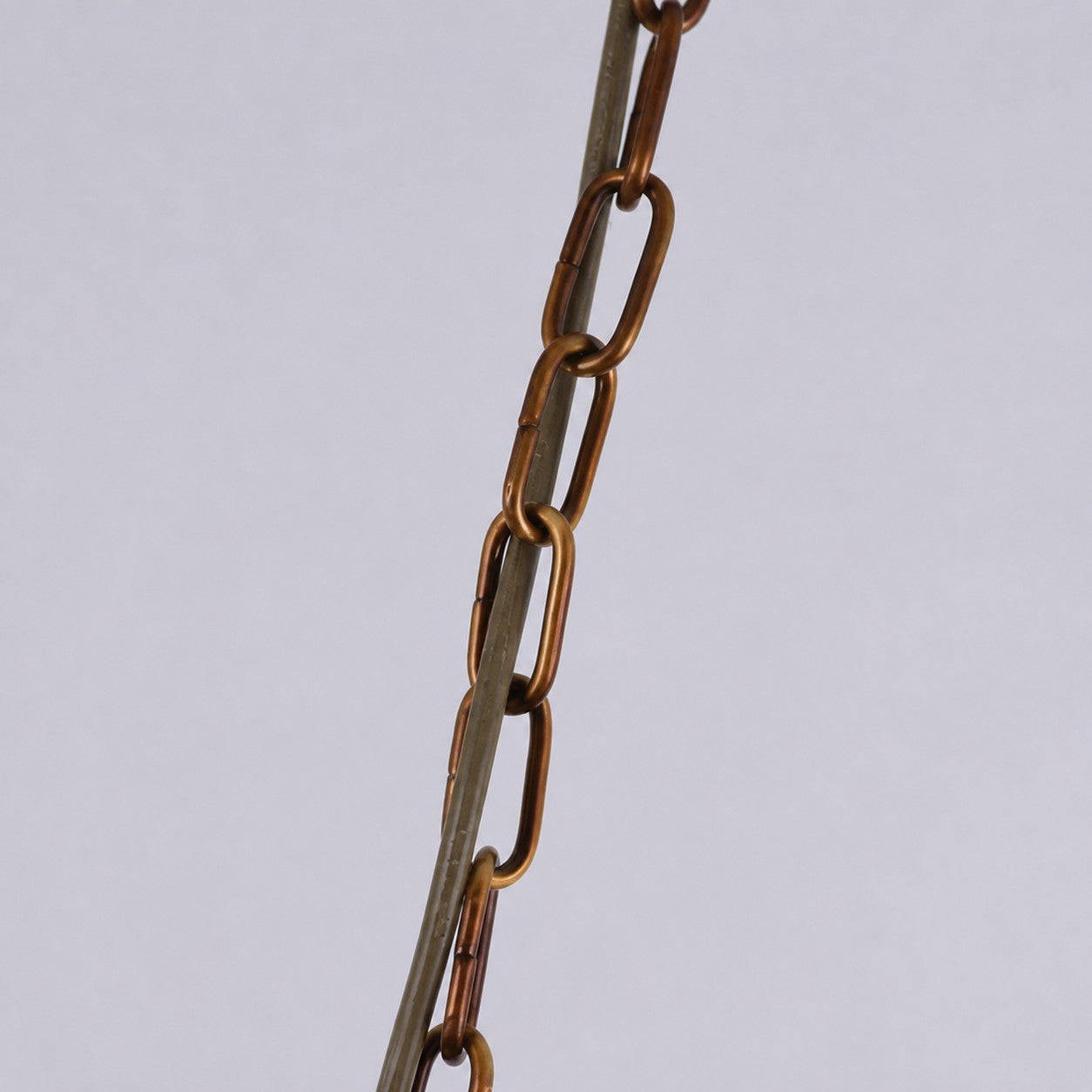Mini-Hängeleuchte aus Messing und bernsteinfarbenem Glas