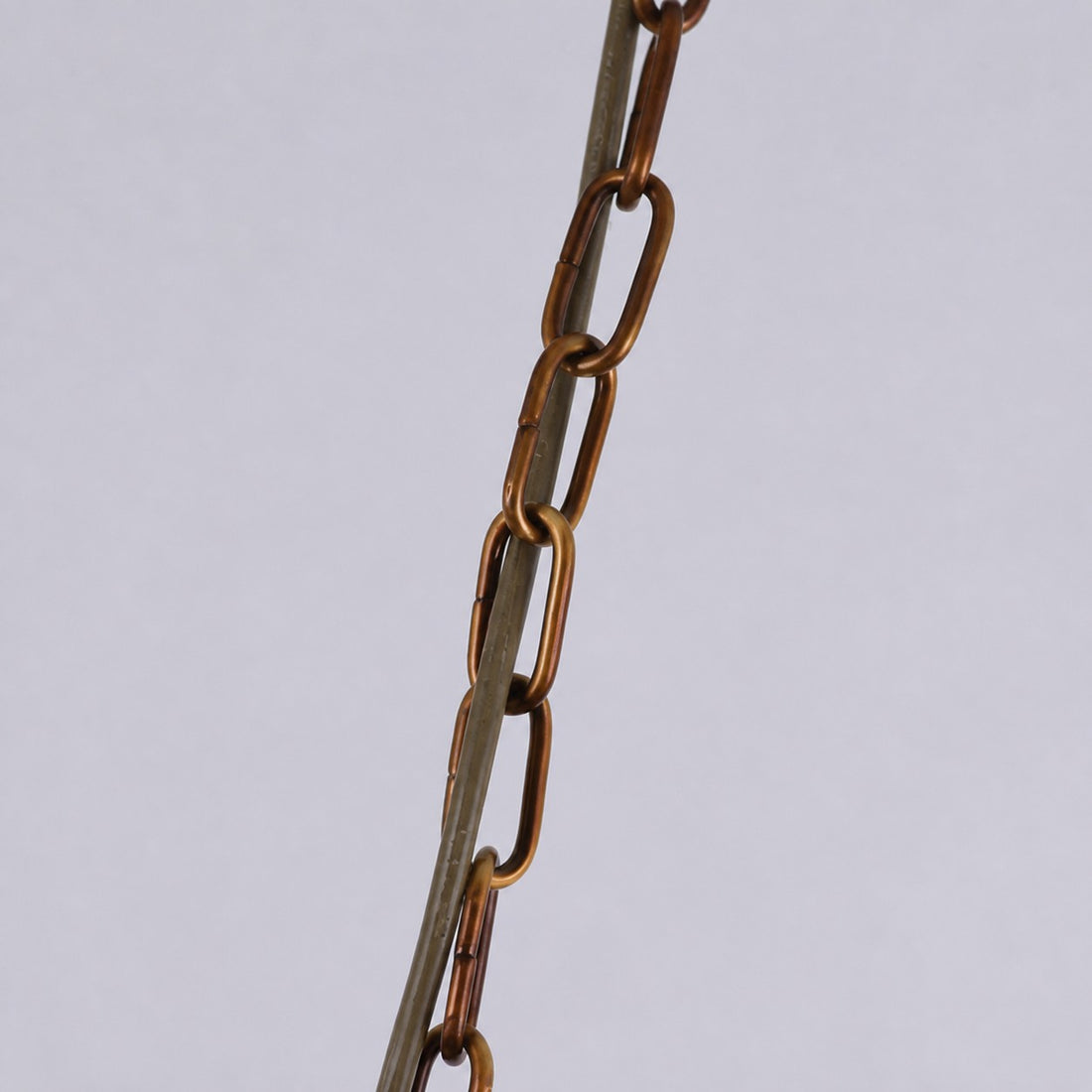 Mini-Hängeleuchte aus Messing und bernsteinfarbenem Glas