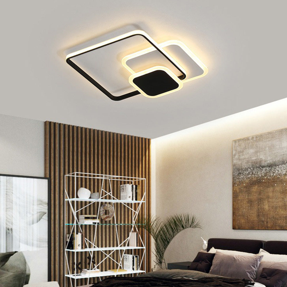 LED Flush Mount Ceiling Lamp - Elegant Acrylic Bedroom Light Fixture