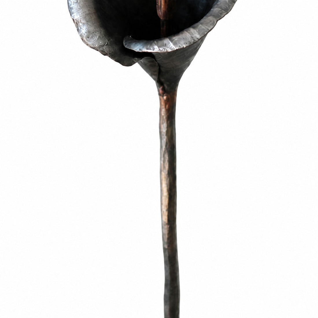 Hand-Forged Iron Calla Lily Stem Decor