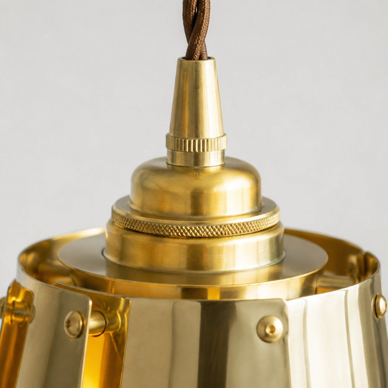 Vintage Metal Pendant Light with Layered Shade