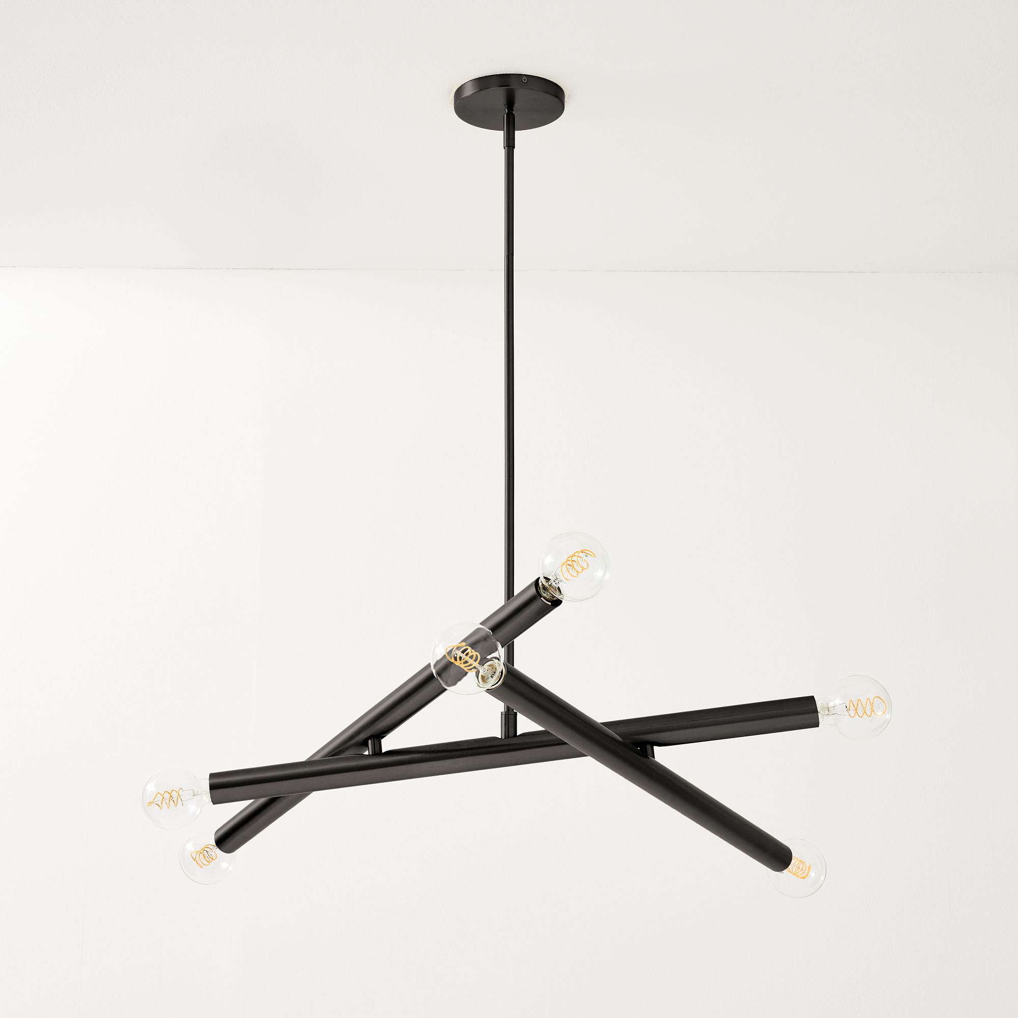 Borvia Metal Arm Chandelier - Modern Adjustable Trace Lamp for Hallway