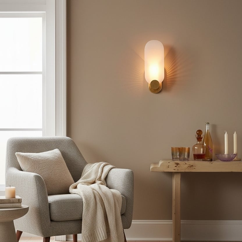 Albi Decorative Wall Sconce Ambient Diffused Glow - Artful Carved Aesthetic Dining Room Corridor