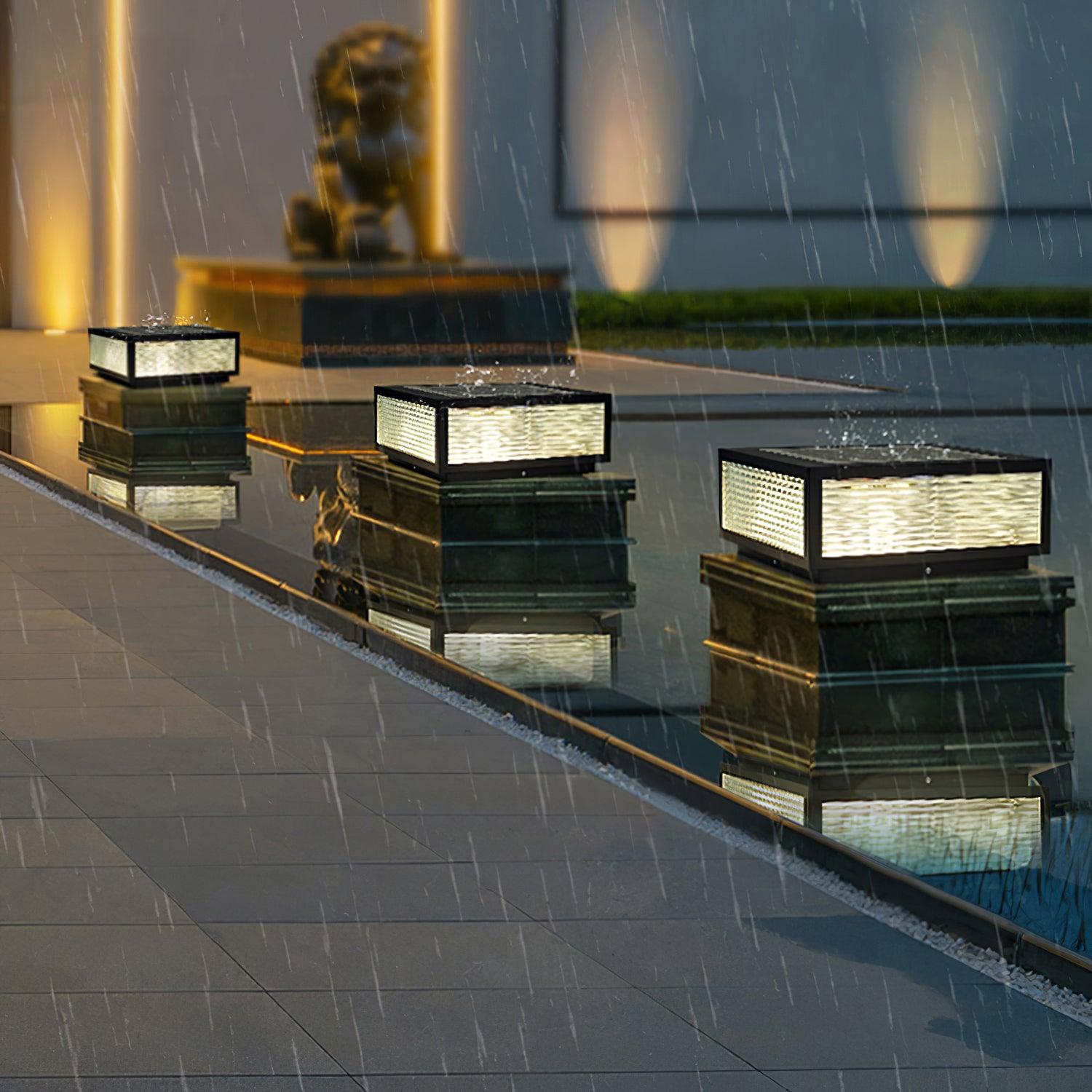 Garden Outdoor Light - Durable Metal Glass Lamp for Patio & Pathway