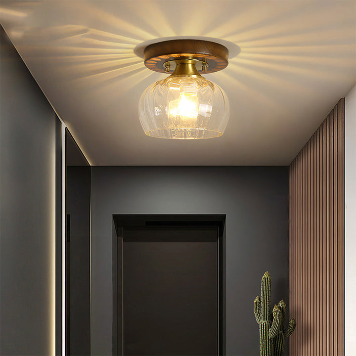 Contemporary Glass Ceiling Light - Modern Living Room Fixture