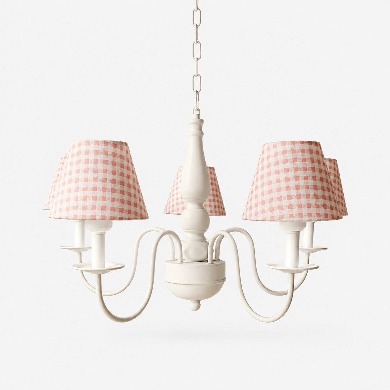 Colorful Fabric Shade 5-Light Chandelier