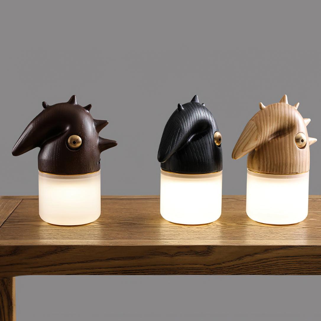 Tischlampe mit Akku - Dekoratives Rosshaarlicht fürs Schlafzimmer