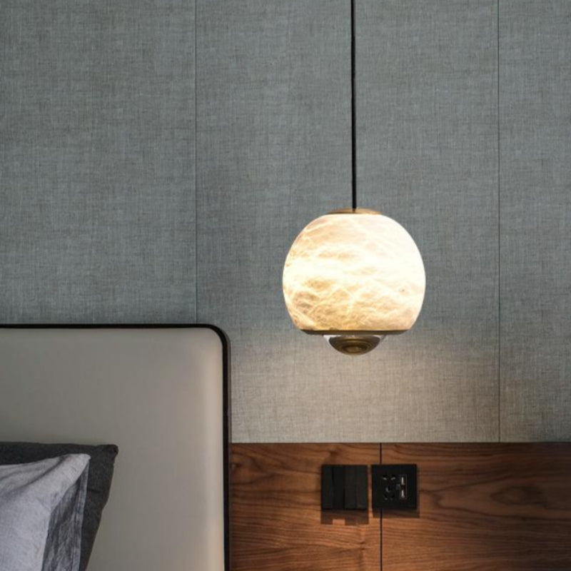 New Chinese Classical Round Joyc Alabaster Pendant Lamp