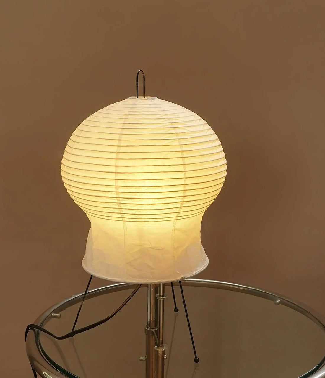 Tischlampe aus Reispapier – Japanisch inspirierte Washi-Lampe für den Eingangsbereich