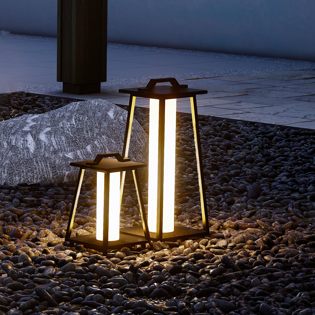 Acrylic Shade Light - Stainless Steel Portable Outdoor Lamp for Garden