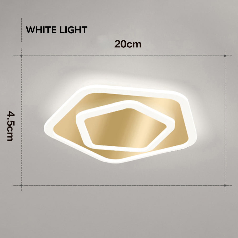 Minimalist LED Ceiling Light - Organic Metal Lamp for Modern Bedroom