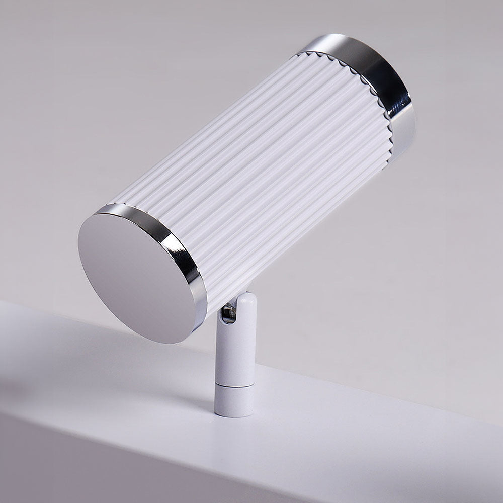Weiße LED-Schienen-Deckenleuchte – einfache, moderne, verstellbare Metallleuchte