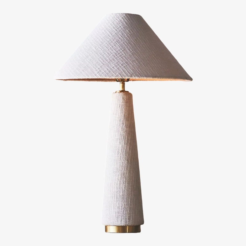 Ceruna Cone Shaded Table Lamp - Elegant Fabric for Living Room and Entryway