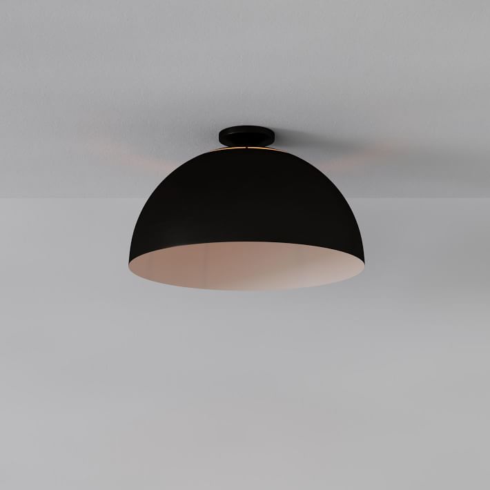 Parvion Metal Bowl Ceiling Lamp - Modern Flush Mount Light for Hallway