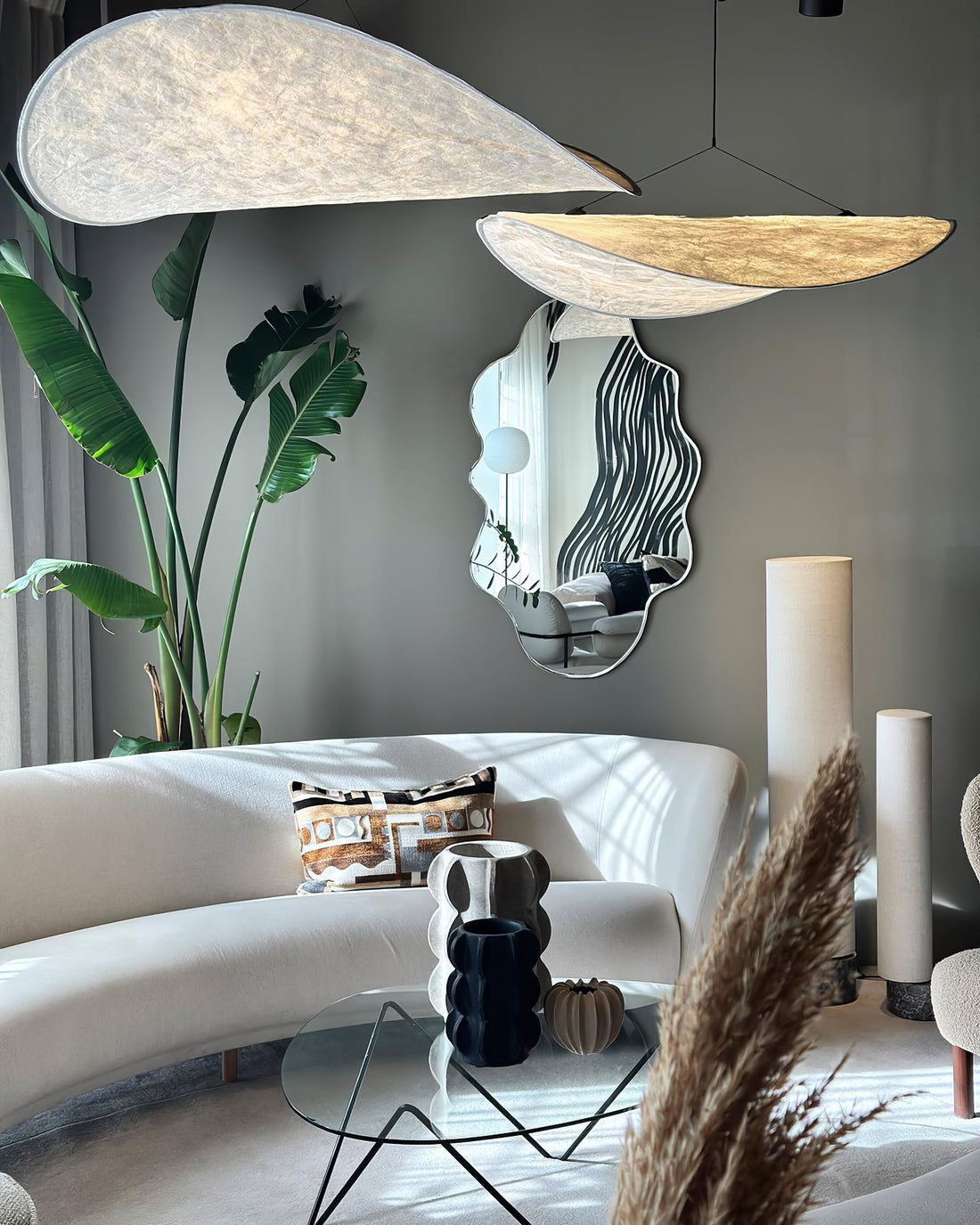 Cloudlike Mulberry Silk Plug-In Pendant Light
