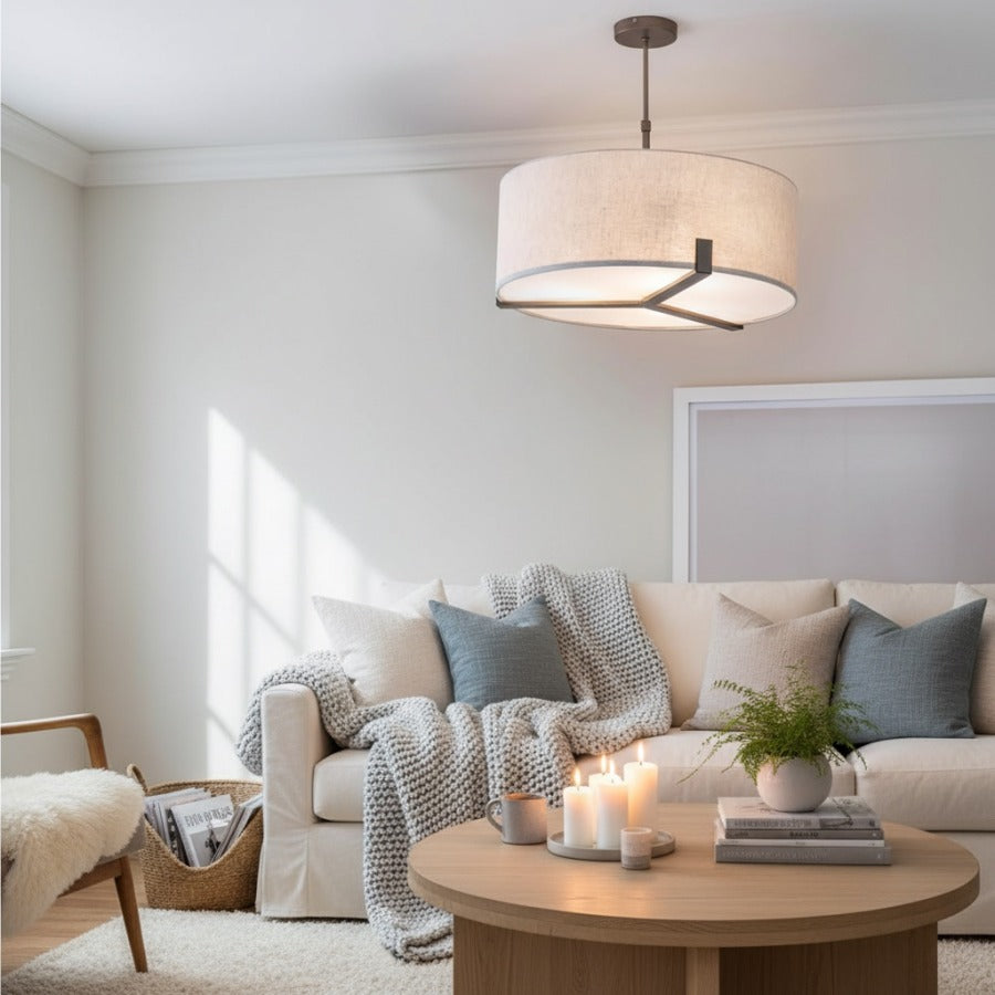 Tela 3 Light Suspension Light - Stylish Adjustable Pendant for Dining or Bedroom