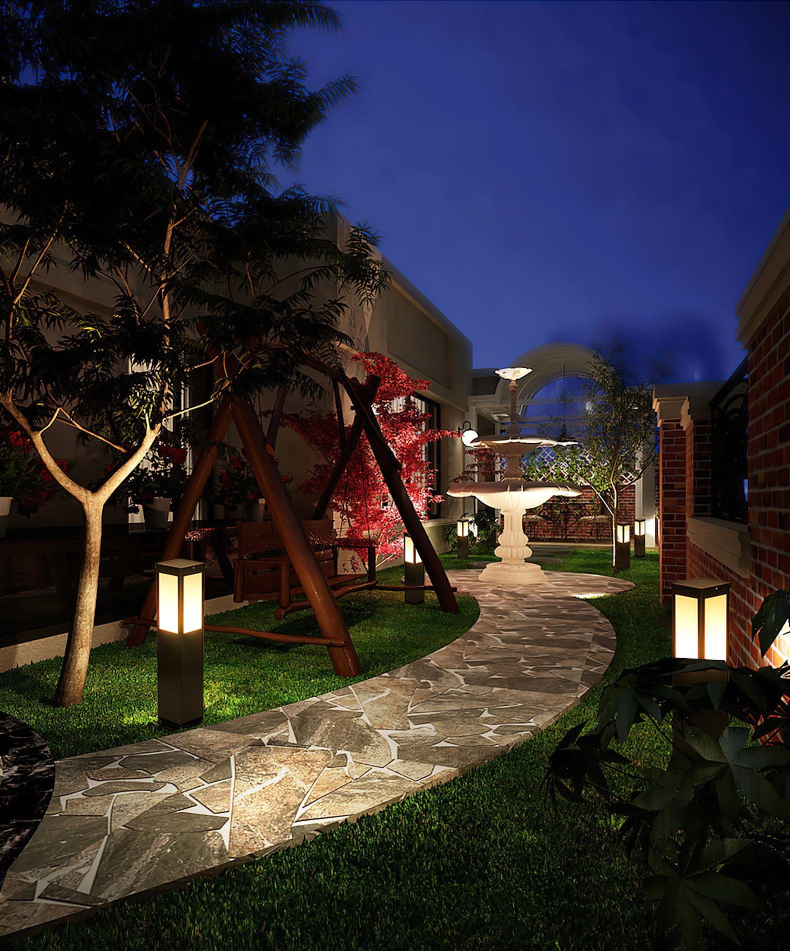 Cylindrical Bollard Light - Modern Aluminum Lamp for Garden & Pathway