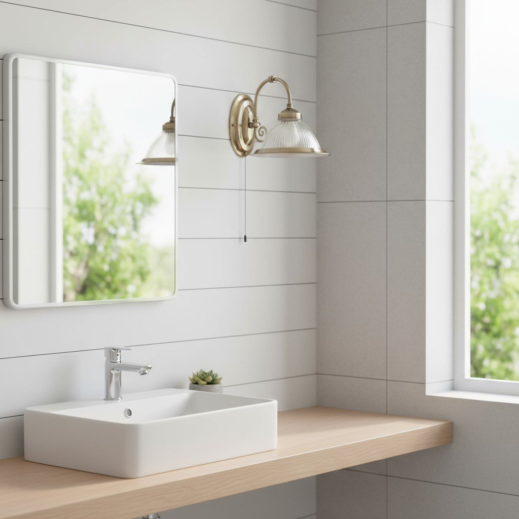 TF Vintora Wandleuchte aus geripptem Glas – Industrielle Glockenform für Esszimmer und Flur