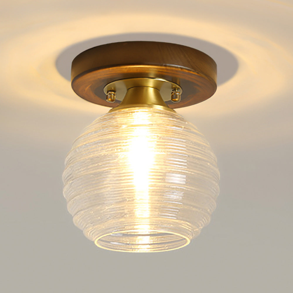 Contemporary Glass Ceiling Light - Modern Living Room Fixture