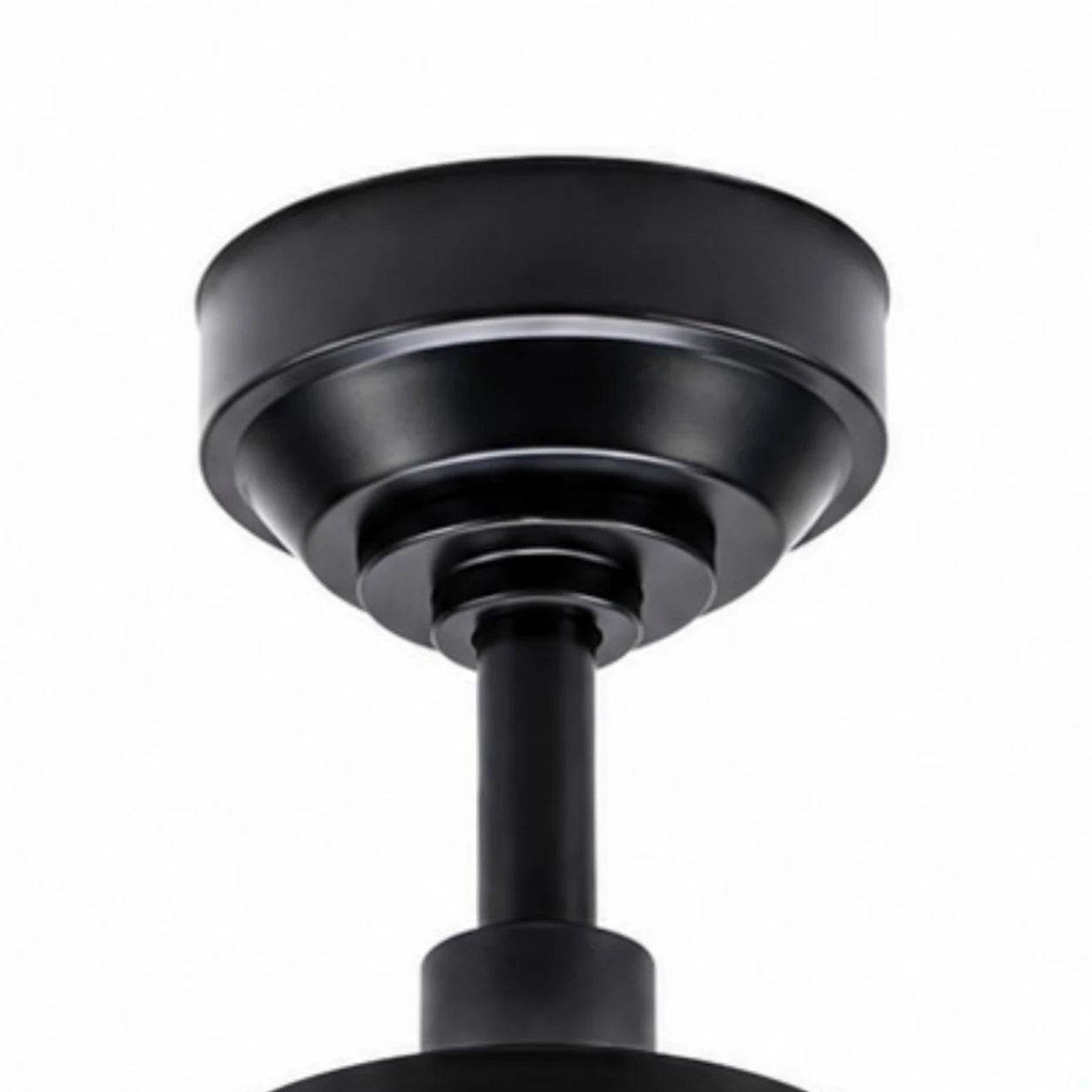 black metal canopy and downrod detail