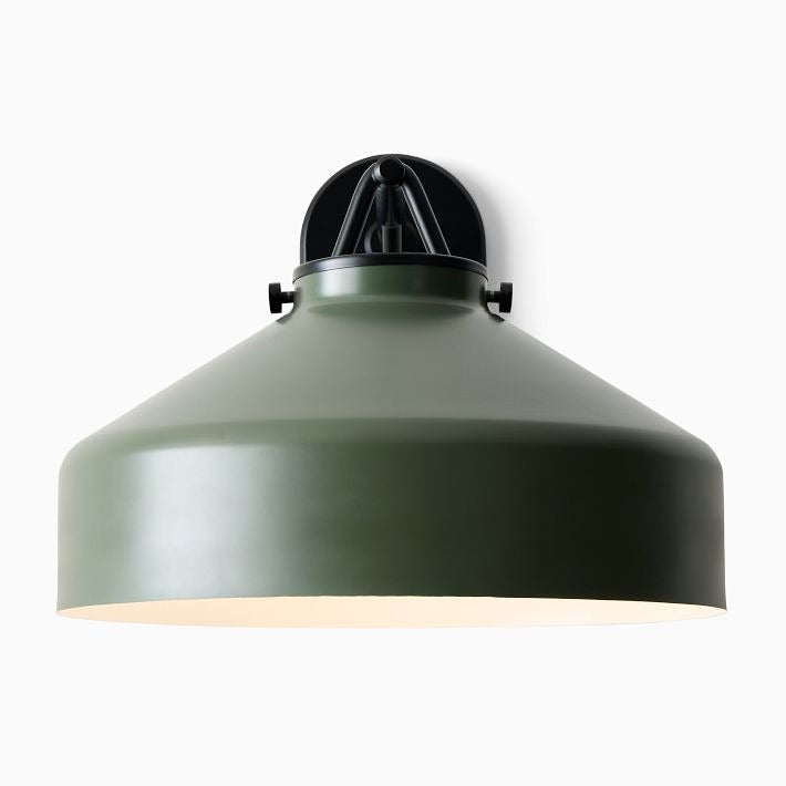 Hanton Metal Outdoor Wall Sconce - Matte Black Industrial Light Fixture