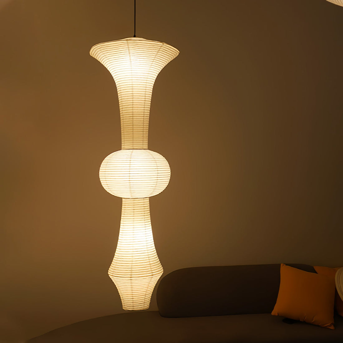 Washi-Papier-Pendelleuchte – Japanische handgefertigte Lampe für das Wohnzimmer