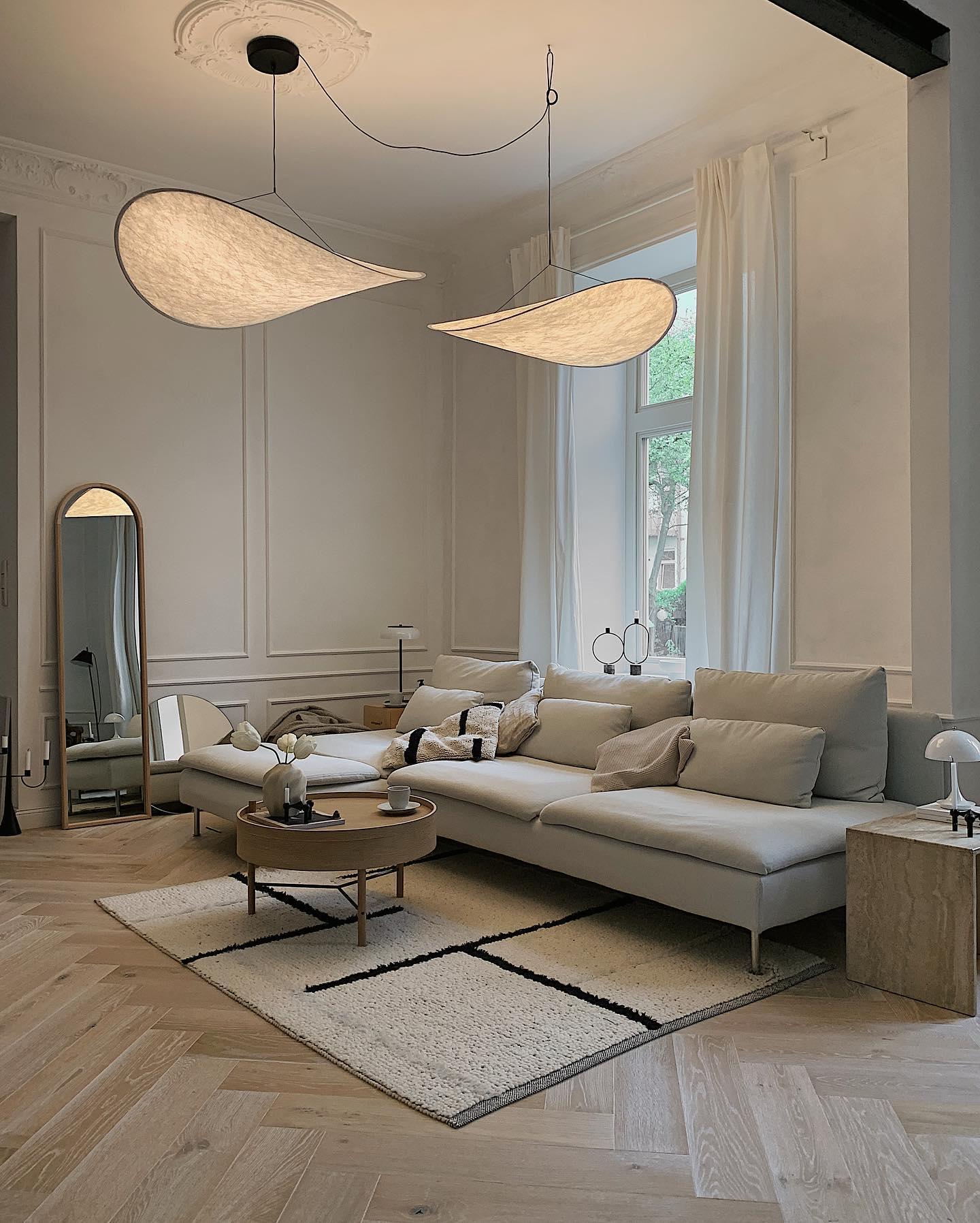 Cloudlike Mulberry Silk Plug-In Pendant Light