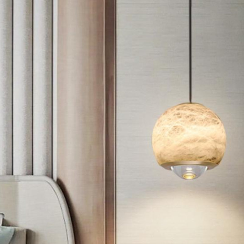 New Chinese Classical Round Joyc Alabaster Pendant Lamp